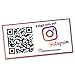 Social Media Aufkleber mit QR Code Link für Firmen Unternehmen Marken Sticker personalisiert für Auto Bus Schaufenster Theke Marketing Werbung (05 Instagram, Eckig)
