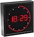 Produktbild Lunartec Uhren: LED-Wanduhr mit Sekunden-Lauflicht durch rote LEDs (Digitale Uhren, Digital Wanduhr, rot)