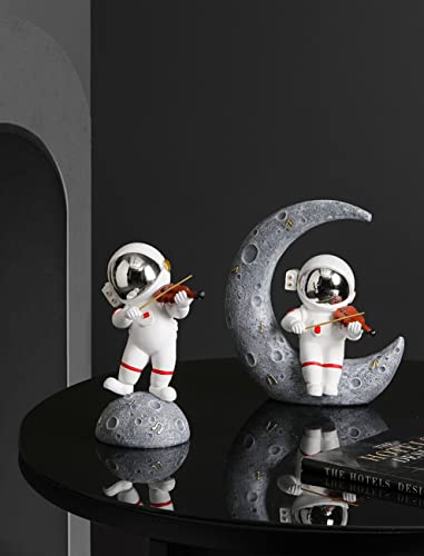 Paimuni Figurine Home Decor Resin Astronaut Statue Collectible Spaceman Sculpture Decorative Music Ornament For Desktop Bookshelf Office Living Room #TOP4