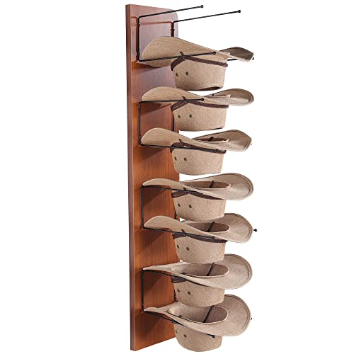 Taozun Cowboy Hat Rack For Hat Storage - 8 Pieces Wall Hat Holder Store And Display Cowboy Hat Collection, Black Metal Hat Holder Wall Storage Organizer #TOP1