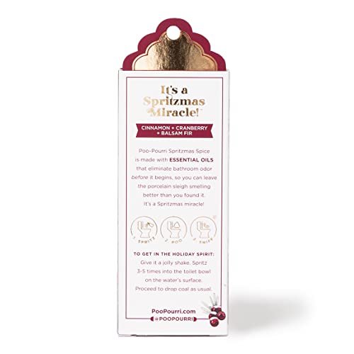 Image of Poo-Pourri Toilet Spray, Spritzmas Spice, Cinnamon + Cranberry + Balsam Fir, 2 Fl Oz (BB10051) (Pack of 2)
