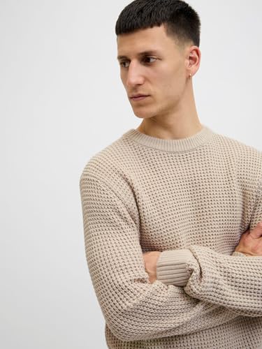 Upim, Maglione Con Lavorazione In Rilievo Uomo, Unisex, Beige Chiaro, Taglia: M - 4