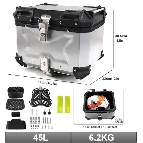 Boîtier supérieur de moto étanche avec un verrou de sécurité robuste - 5