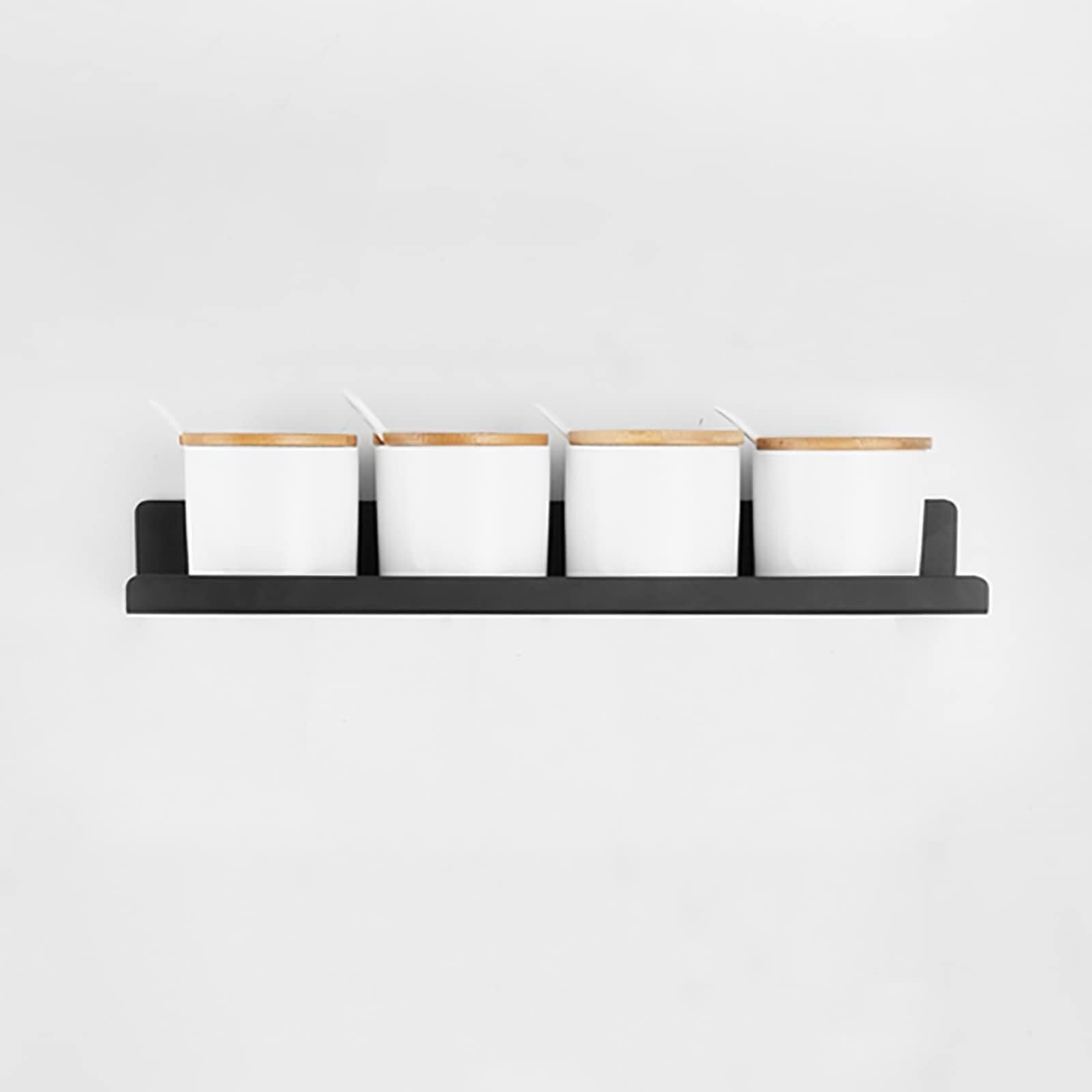 Portaspezie da parete, 40 cm, da appendere, per erbe e spezie, elegante soluzione salvaspazio da cucina, ideale per chef domestici