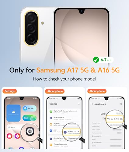 Image of FNTCASE for Galaxy A17 /A16 5G Phone Case: for Samsung A17 Cases [Compatible with Magsafe] [Screen Protector] Matte Translucent Military Grade Protection for Samsung A 17 & A 16 4G Cover - Desert Gold