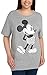 Disney Women's Plus Size T-Shirt Mickey Mouse Print (Heather Grey, 3X)