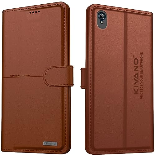 Image of KIVANO Compatible with Vivo Y91i / Vivo Y90 / Vivo 1s Flip Cover | Leather Finish | Inside Pockets & Inbuilt Stand | Shockproof Wallet Style Magnetic Closure Back Cover Case