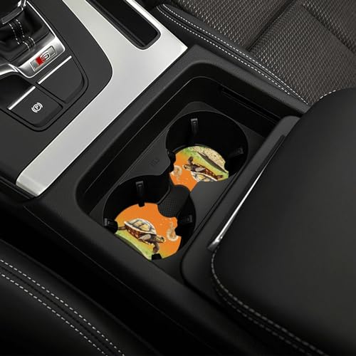 Portavasos para carro 2 piezas goma negra universal miniatura 6