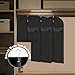 LXLOVESM Garment Bags for Hanging Clothes, 45'' Suit Bag Cover for Storage and Travel, Dress Bags for Gowns Long (Black)