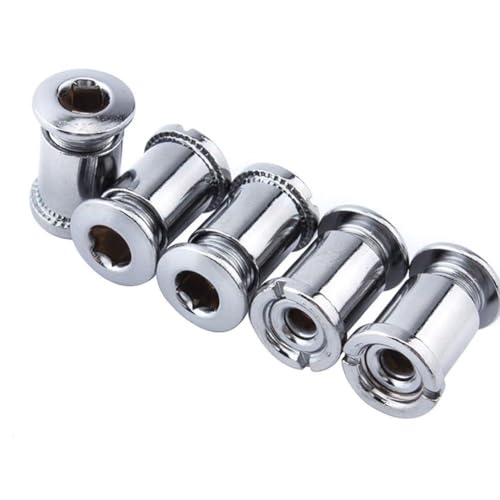 Helilyco 5 pezzi in acciaio inox per corona bicicletta bulloni corona singola, doppia e tripla corona