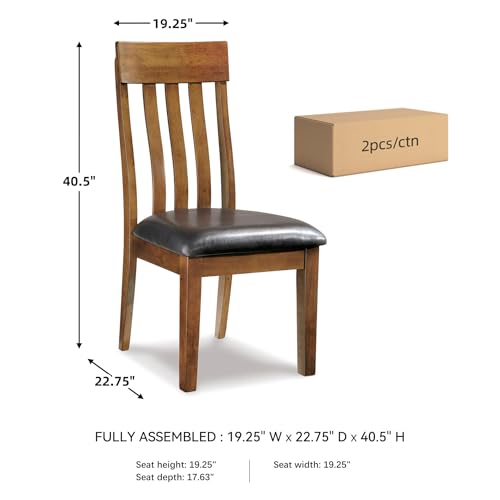 Image of Signature Design by Ashley Ralene Wood Dining Chairs Set of 2, Brown