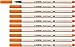 Produktbild Premium-Filzstift mit Pinselspitze für variable Strichstärken - STABILO Pen 68 brush - 10er Pack - gelbrot