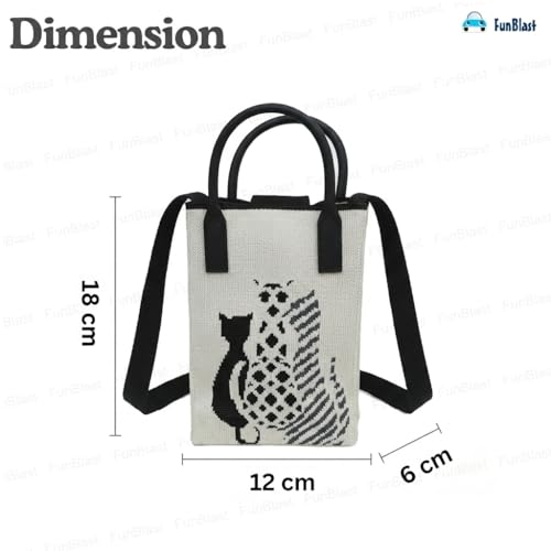 Image of FunBlast Crossbody Mobile Sling Bag for Women - Stylish Phone Pouch with Strap & Silicone Handle, Keychain, Coin, Cosmetics Purse, Cute Utility Bag for Girls & Women
