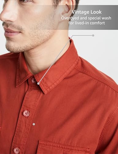 Image of Symbol Premium Men Long Sleeve Casual Washed Cotton Twill Shirt (Regular Fit)
