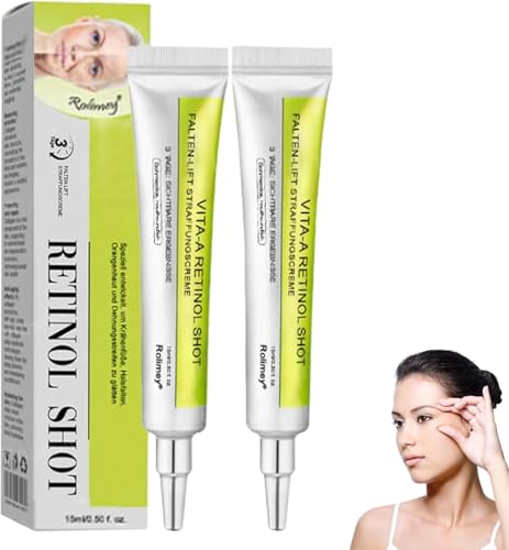 Rolimey Vita-A Retinol Shot Wrinkle-Lift Tightening Cream Retinal Shot Tightening Booster for All Skin Types Wrinkles & Fine Lines (2 Pack)