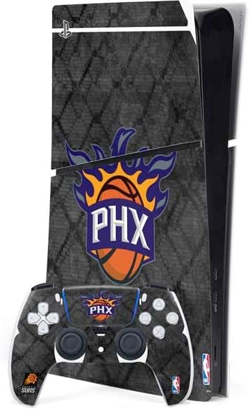 Skinit Decal Gaming Skin Compatible with PS5 Slim Digital Edition Bundle - Officially Licensed NBA Phoenix Suns Dark Rust Design