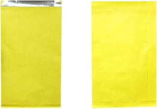 100 Pcs Aluminum Foil Hamburger Sleeves,Aluminum Foil Hot Dog Bags,Grease Resistant Serving Snack Bags For hot dogs, hamburgers, sandwiches, bagels (Yellow)