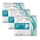 SEGUNA Slip Super, Inkontinenz Windeln für Erwachsene, Frauen, Männer, Windeln bei schwerer Blasenschwäche, Stuhlinkontinenz (XL (Sparpaket 3 x 16 Stück))