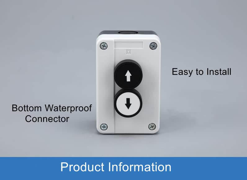 Miniatura 7 de Fielect 1 NO negro 1 NO botón blanco interruptor de la estación de interruptor momentáneo interruptor interruptor pulsador caja de estación de