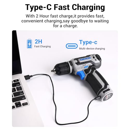Miniatura 7 de Deko Caja Herramientas Completa Eléctricas 238 Piezas Con 12v Taladro Eléctrico Sin Cuerda, 10 Mm Chuck Sin Llave, Caja Profesional De Herramientas Domésticas De Bricolaje Para Oficinas Y Jardín, Azul