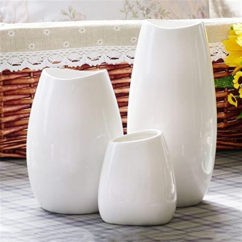 Vase en céramique blanc pour décoration de table et plantes - 4