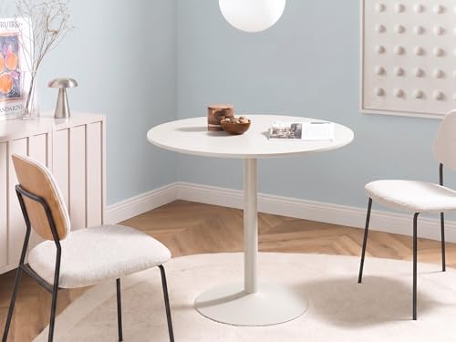 Table de cuisine rustique compacte 90 cm pour repas sans encombrement