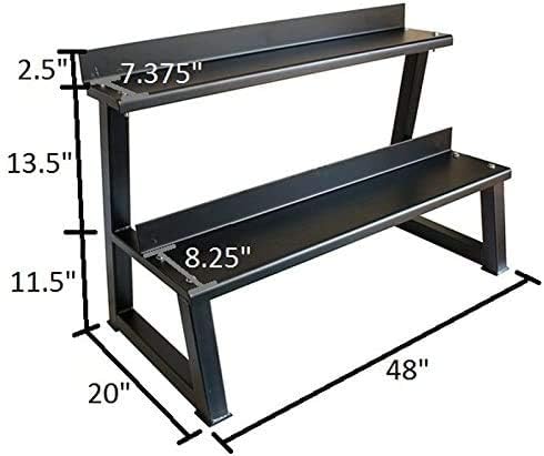 Ader Heavy Duty Kettlebell Rack 2 Tier 40'',48'',56''