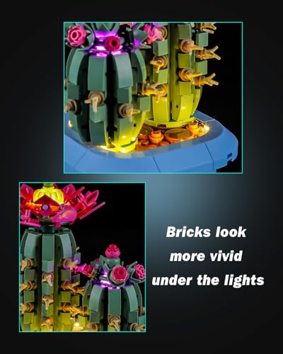 Image of LED Light Kit for Lego The Botanical Collection Flowering Cactus 11509 Set, Compatible with Lego 11509 Building Blocks Model(Not Include Blocks Set)