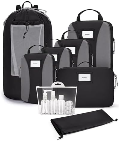 BAGSMART Compression Packing Cubes, Lightweight Travel Essentials