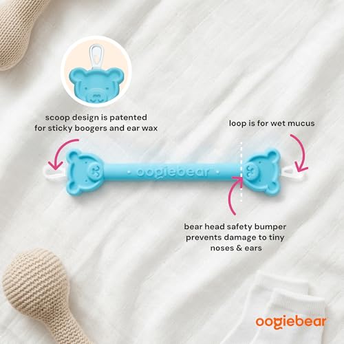 Image of oogiebear: Baby Nose Cleaner & Ear Wax Removal Tool - Safe Booger & Earwax Removal for Newborns, Infants, Toddlers - Dual-Ended - Essential Baby Stuff, Diaper Bag Must-Have, Orange & Seafoam with case