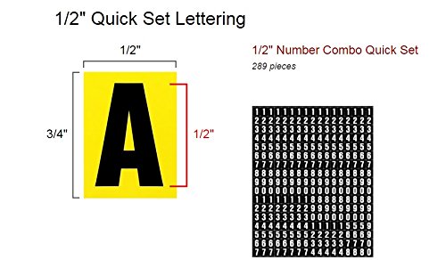 Stick On Vinyl Lettering, Numbers, Self Adhesive Numbers Only, Stick On Numbers For Signs, Boats, Numbers, 1/2 Inch, Stick-On, Waterproof, Individual Stickers, (White On Black) #TOP1