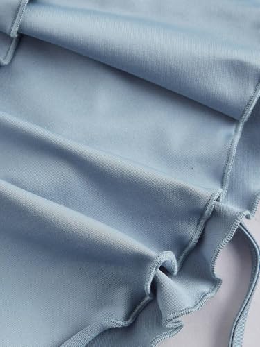 Solid Color Drawstring Waist Ruffle Hem Casual Skirt 2025 Fashion Skirts for Women4