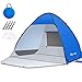 Glymnis Tenda da Spiaggia Completamente Chiuso Tenda Spiaggia Pop-up con Cerniera Tenda Istantanea Portatile 175 * 200 * 125 cm per 2-4 Persone, Protezione Solare UPF 50+, Include Borsa Portatile