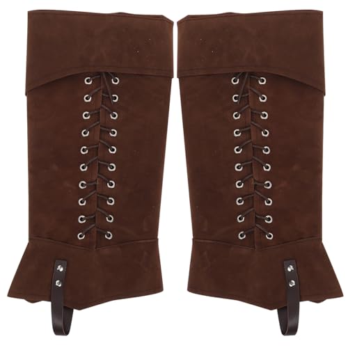 Guêtres médiévales en simili cuir pour votre prochain cosplay d'Halloween