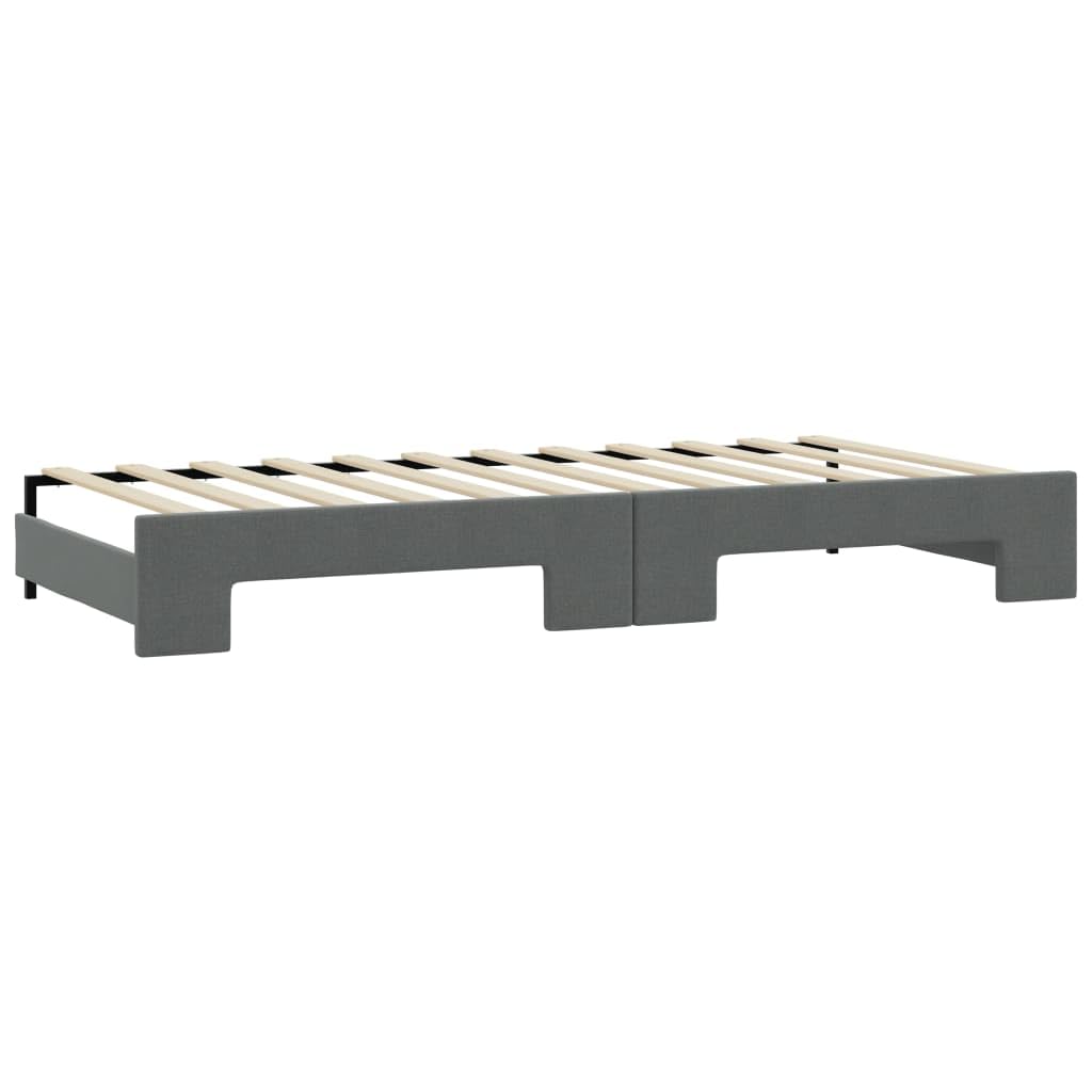 Divani Letto, Letto Divano, Divano Letto Salvaspazio, Divano Letto Estraibile Materassi Grigio Scuro 80x200 cm Tessuto