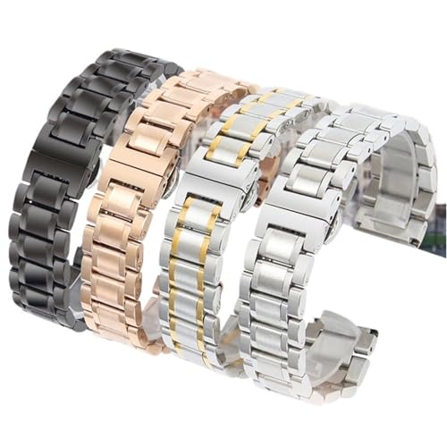 Bracelet de montre à dégagement rapide et extrémité incurvée en métal robuste