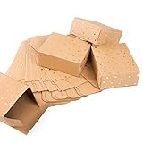 Logbuch-Verlag 24 kleine Geschenkschachteln brau weihnachtlich - Kraftpapier Boxen 10 x 4 x 8 cm Weihnachtsverpackung DIY Adventskalender Verpackung