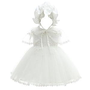 Coozy Baby Girl Christening Dress Princess Party Wedding Dress Baptism Growns Dresses 3Pcs Set