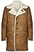 Produktbild Infinity Leather Brauner Warmer Merino Lammfell Regenmantel Für Herren 3XL