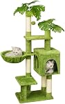 Meecal Arbre de chat vert pour les chatons sous 6 Mois 12lbs, 47" Tall pour les petits chats, Tour de la cage avec poste de scratching,1 Hammock & Double Condos, Jouets de danse, Tour de chat compacte mignonne pour les chatons