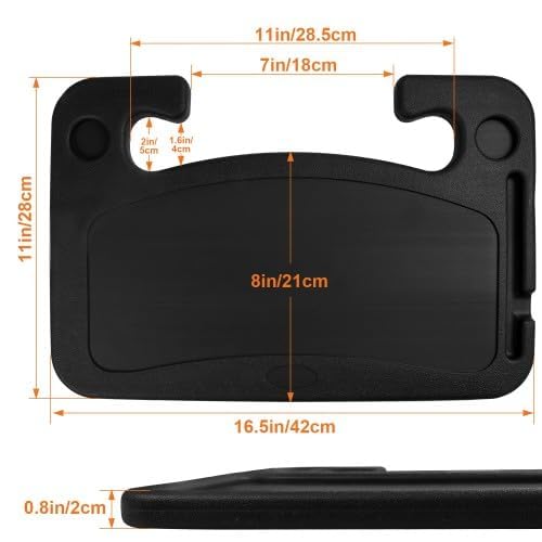 Auto Lenkrad Schreibtisch, Multifunktionaler Tragbare Lenkrad Tisch, Essen Lenkrad Schreibtisch, Lenkrad Computer Tisch, Laptop Tablett Auto Esstisch Organizer, für die Meisten Fahrzeuge Lenkräder