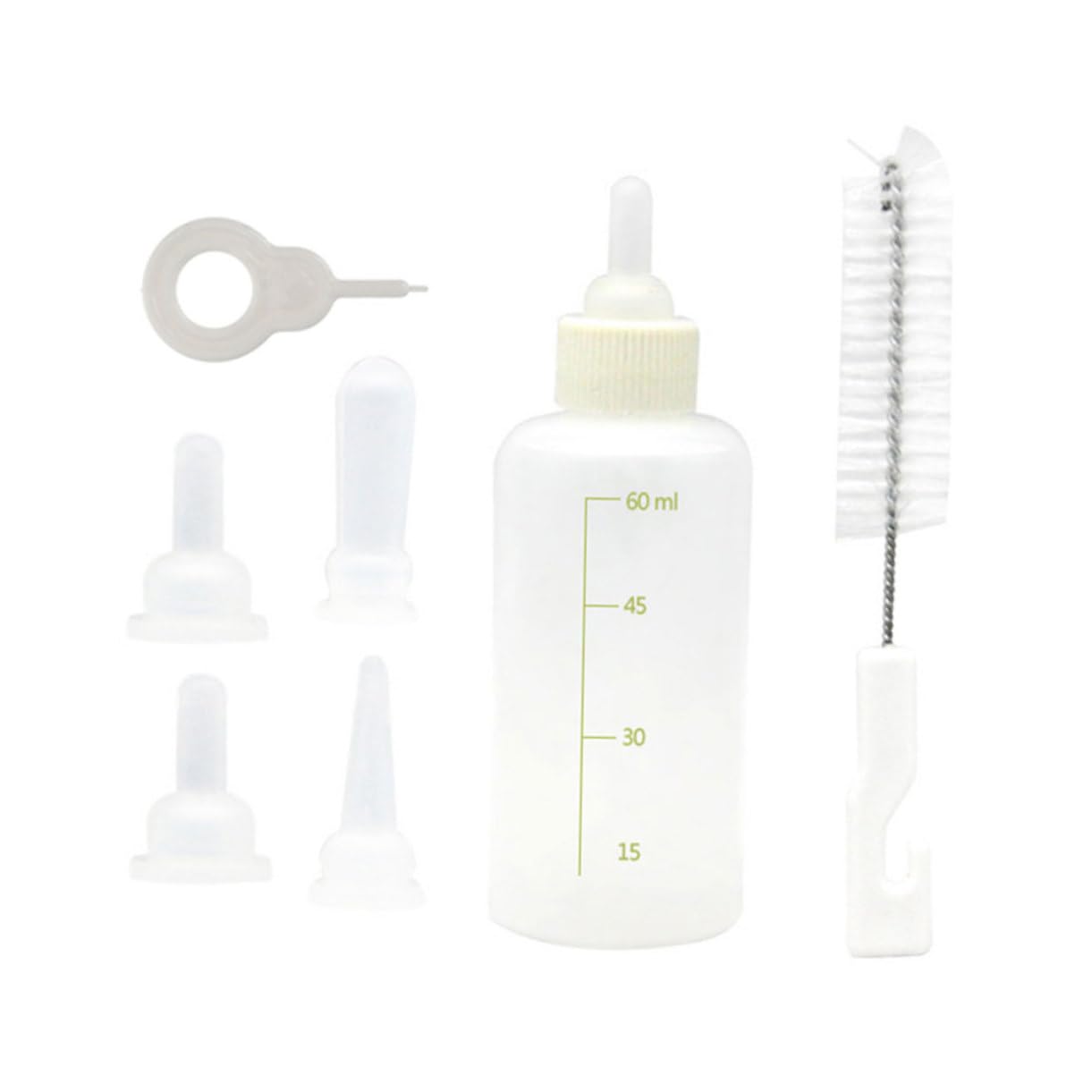 Kisangel Pet Nursing Feeder Set Dog Cat Feeding Bottles Silicone Bottles for Newborn Puppies