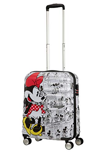 AMERICAN TOURISTER Spinner S (55 cm-36 L), White (Minnie Comics White), 55 Centimeters