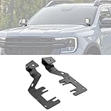 ROMELACK Ditch Light Bracket Hood Hinge LED Brackets Heavy duty Steel Compatible with Ford Ranger 2023-2025