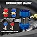 Lichamp AC R1234YF R134A Gauge Set, Automotive Manifold Gauge Compatible with R1234YF and R134A Refrigerants, Works on Car Freon Charging and Evacuation