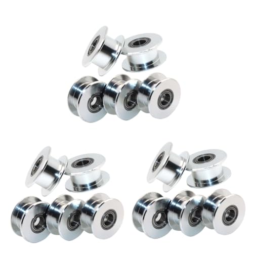 PartyKindom 15pcs High Precision Aluminum Alloy Teeth Timing Pulley Wheel for Belt Synchronous Wheel for Printer