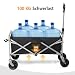 Bonnlo Bollerwagen Faltbar, 100 kg Tragkraft, 600D Oxford-Stoff, Handwagen, Transportwagen Klappbar, Gartenwagen für Camping, Einkäufe, Outdoor & Freizeit, Stahlrahmen, 74,5×45,5×84cm, Schwarz