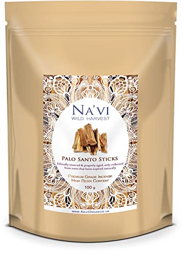 Na'vi Organics Premium Palo Santo Sticks - Sacred Wood natural incense with high resin content, 100 g