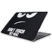 Produktbild kwmobile Laptop Hülle kompatibel mit Apple MacBook 12" (ab 2015) - Laptophülle Schutzhülle Cover gummiert Don't Touch My Mac Weiß Schwarz