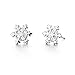 White Gold Plated Simple Small Mini Smooth Snowflake Stud Earrings Fashion Jewelry for Girls